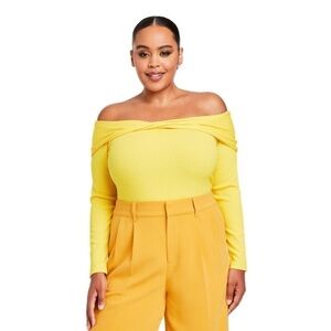 Sergio hudson yellow bodysuit xl new